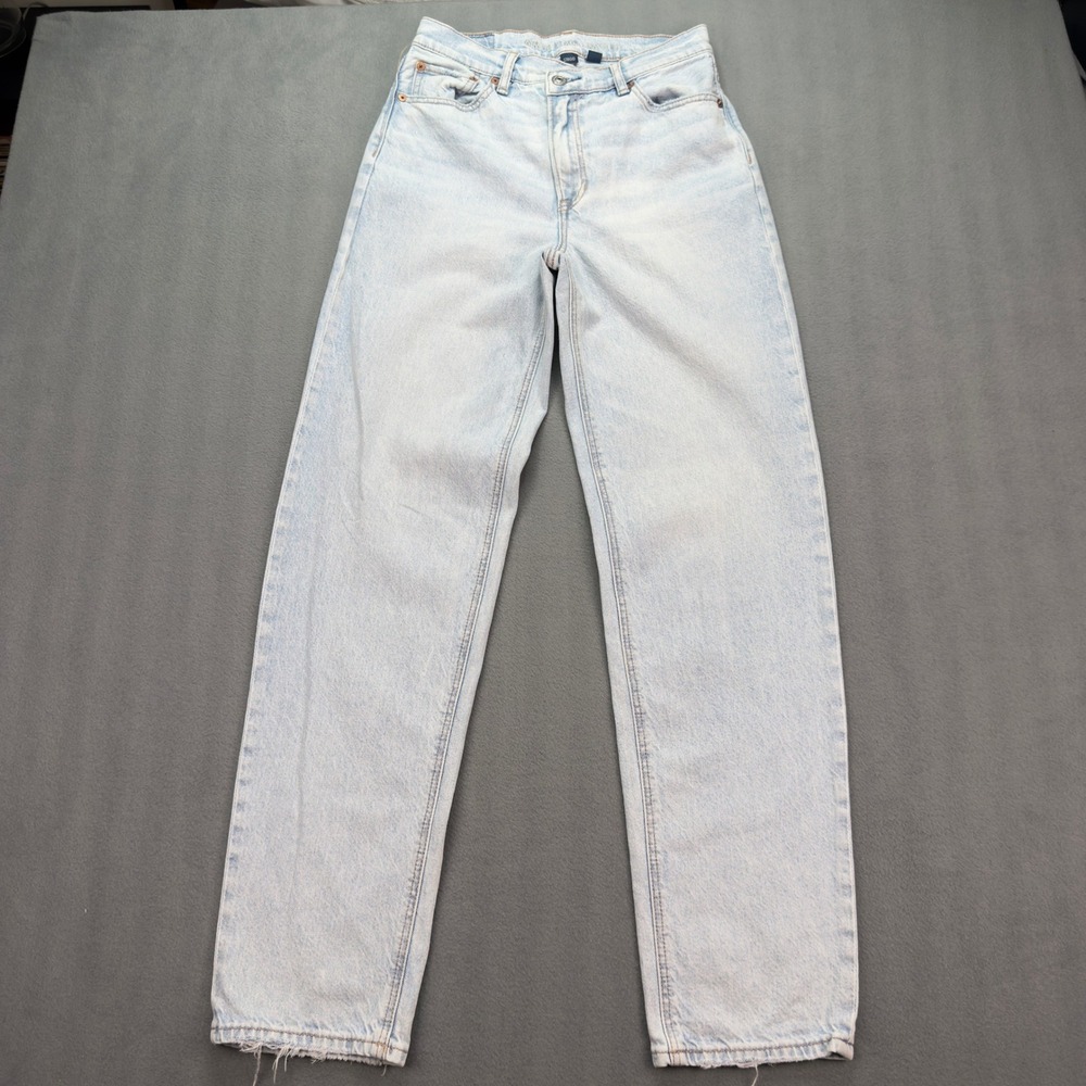 American Eagle Highest Rise Baggy Straight Size 2 Light Wash Jeans